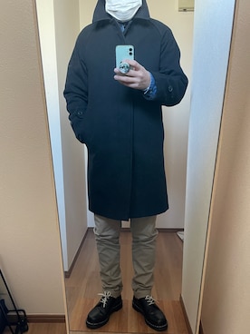 「UNIQLOコーデ」｜「アイテム（ステンカラーコート）」を使った、forsomeoneさん（メンズ・170cm）の冬コーディネート