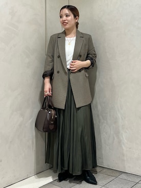 「abahouse mavie（アバハウスマヴィ）のアイテム（Tシャツ/カットソー）」を使った、SAYAさん（レディース・154cm）の秋コーディネート