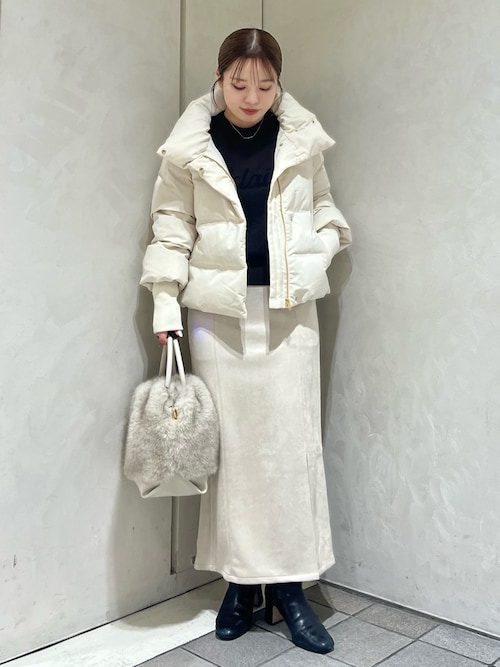 COCO❀abahouse mavie 袖リブシームレススタンドダウン４０ abahouse mavie（アバハウスマヴィ） ダウンコート ダウンジャケット