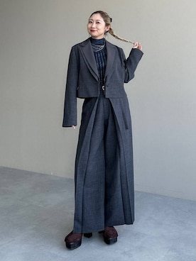 「HARE（ハレ）のラメランダムリブニット(HARE)（ニット/セーター）」を使った、hare_usamiさん（レディース・158cm・30代）の秋コーディネート