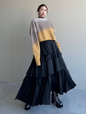 「アイテム（イヤリング）」を使った、hare_usamiさん（レディース・158cm・30代）の秋コーディネート