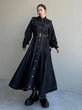 「アイテム（ワンピース/ドレス）」を使った、hare_usamiさん（レディース・158cm・30代）の冬コーディネート