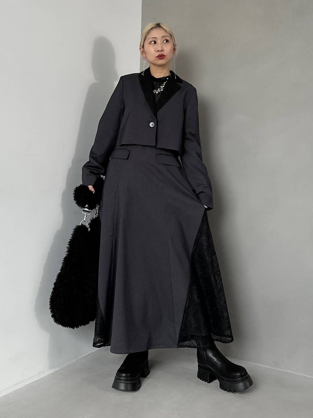 hare_usamiさんの「【WEB限定 OCCASION SERIES LADIES】2Pレースキリカエジャケット＊ワンピース（HARE）」を使ったコーディネートの1枚目の写真