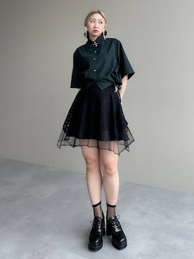 「HARE（ハレ）のモチーフツキチェーンネックレス(HARE)（ネックレス）」を使った、hare_usamiさん（レディース・158cm・30代）の夏コーディネート
