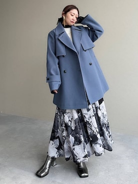 「アイテム（トレンチコート）」を使った、hare_usamiさん（レディース・158cm・30代）の秋コーディネート