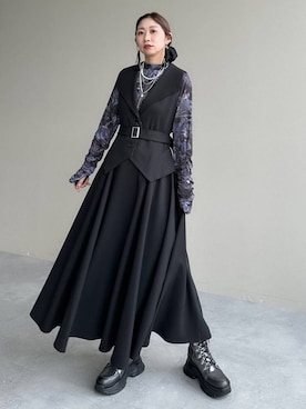 「アイテム（ピアス（両耳用））」を使った、hare_usamiさん（レディース・158cm・30代）の秋コーディネート