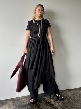 「アイテム（ブーツ）」を使った、hare_usamiさん（レディース・158cm・30代）の夏コーディネート
