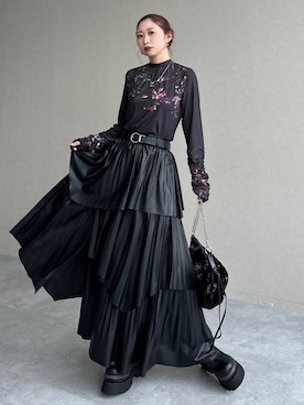 「アイテム（ネックレス）」を使った、hare_usamiさん（レディース・158cm・30代）の冬コーディネート