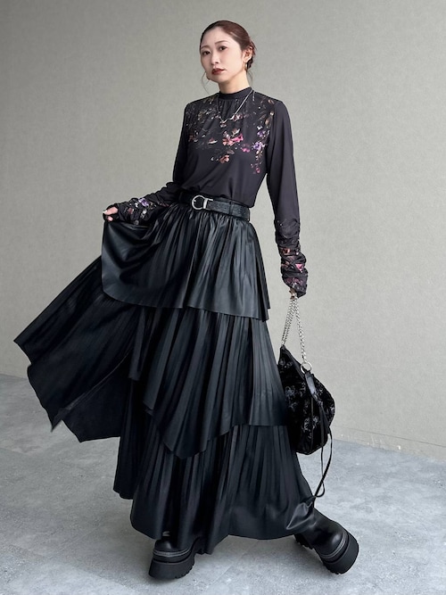 HARE フリルプリーツティアードスカート HARE｜フリルプリーツティアードスカート | Rakuten Fashion(楽天