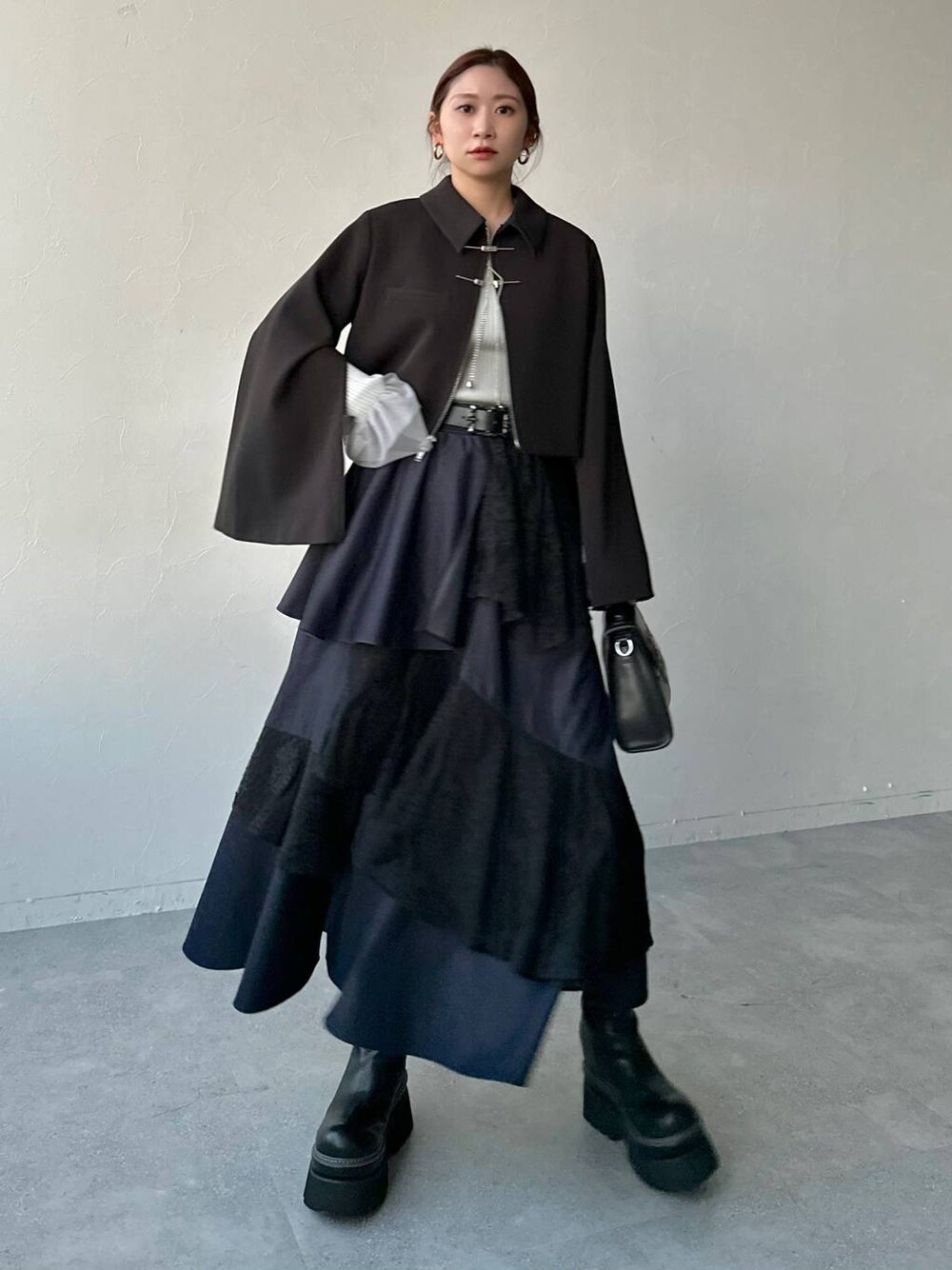 KANAGUチャイナショートブルゾン(HARE)を使った人気ファッション
