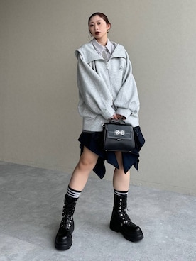 「アイテム（パーカー）」を使った、hare_usamiさん（レディース・158cm・30代）の冬コーディネート