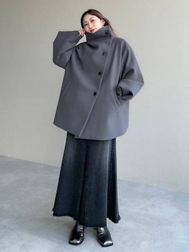 「アイテム（チェスターコート）」を使った、hare_usamiさん（レディース・158cm・30代）の秋コーディネート