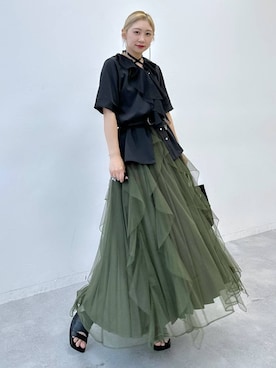 「アイテム（ピアス（両耳用））」を使った、hare_usamiさん（レディース・158cm・30代）の夏コーディネート