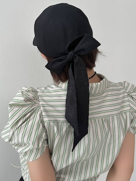 「HARE（ハレ）のアイテム（キャップ）」を使った、hare_usamiさん（レディース・158cm）の春コーディネート