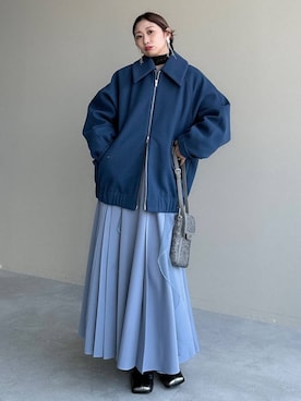 「アイテム（イヤリング）」を使った、hare_usamiさん（レディース・158cm）の秋コーディネート