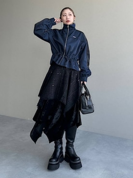 「アイテム（ボストンバッグ）」を使った、hare_usamiさん（レディース・158cm）の秋コーディネート