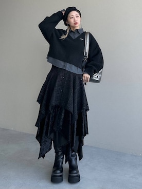 「アイテム（ピアス（両耳用））」を使った、hare_usamiさん（レディース・158cm・30代）の秋コーディネート