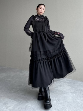 「アイテム（ワンピース/ドレス）」を使った、hare_usamiさん（レディース・158cm・30代）の冬コーディネート