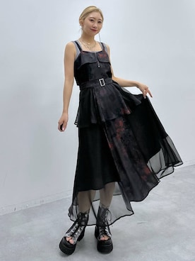 「結婚式2次会」｜「アイテム（ワンピース/ドレス）」を使った、hare_usamiさん（レディース・158cm）の夏コーディネート