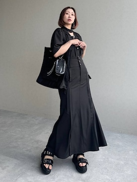 「アイテム（ポーチ）」を使った、hare_usamiさん（レディース・158cm）の春コーディネート