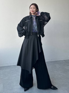 「HARE（ハレ）のアイテム（ブルゾン）」を使った、hare_usamiさん（レディース・158cm）の春コーディネート