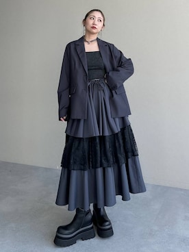 「アイテム（ピアス（両耳用））」を使った、hare_usamiさん（レディース・158cm）の秋コーディネート