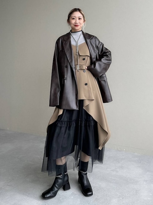 トレンチライクフリルキャミワンピース(HARE)（ワンピース）｜HARE