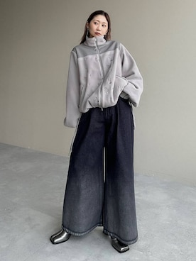 「アイテム（ブーツ、シルバー系）」を使った、hare_usamiさん（レディース・158cm）の秋コーディネート