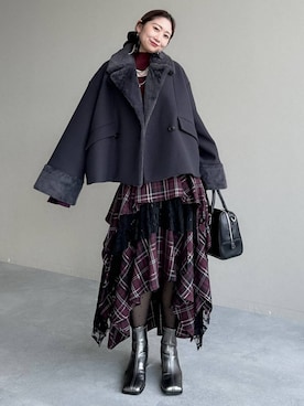 「アイテム（ピアス（両耳用））」を使った、hare_usamiさん（レディース・158cm・30代）の秋コーディネート