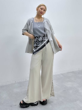 「結婚式2次会」｜「アイテム（財布/小物）」を使った、hare_usamiさん（レディース・158cm）の夏コーディネート