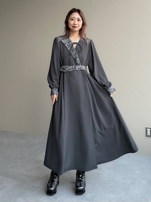 ジャガードキリカエカシュクールワンピース(HARE)（ワンピース