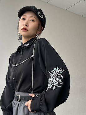 「アイテム（キャスケット）」を使った、hare_usamiさん（レディース・158cm）の春コーディネート