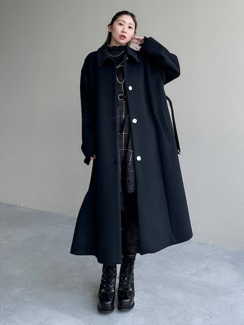 ウールメタルボタンステンコート(HARE)（ステンカラーコート）｜HARE