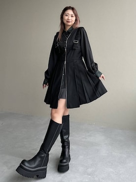 「アイテム（チュニック）」を使った、hare_usamiさん（レディース・158cm）の秋コーディネート