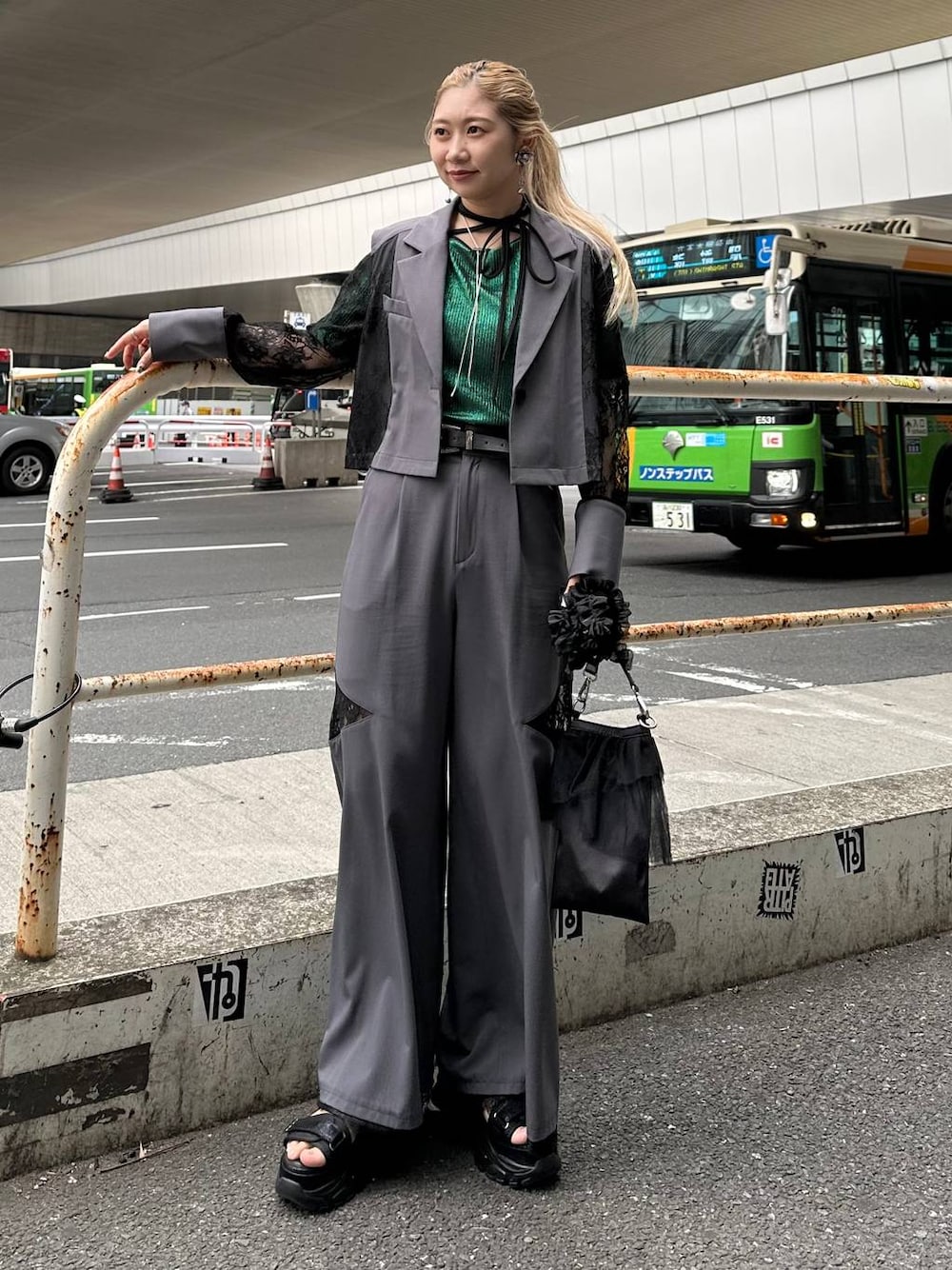 hare_usamiさんの「ループタイネックレス(HARE)（HARE）」を使ったコーディネートの1枚目の写真