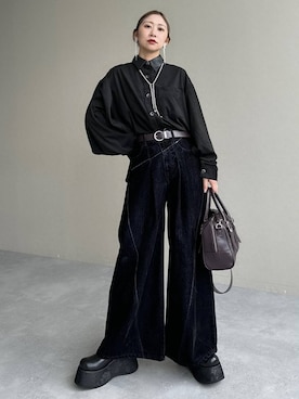 「アイテム（イヤリング）」を使った、hare_usamiさん（レディース・158cm・30代）の秋コーディネート