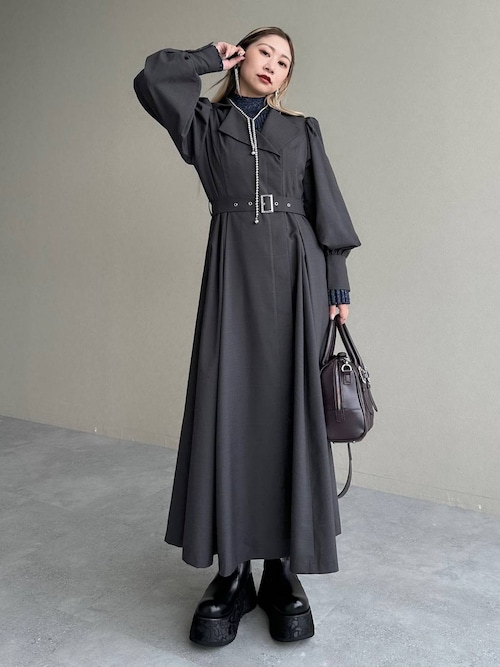 セール】アウターライクチェックワンピース(HARE)（ワンピース）｜HARE