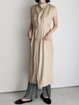 「リラックスパンツ」｜「アイテム（ワンピース/ドレス）」を使った、uriさん（レディース・168cm）の夏コーディネート
