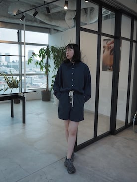 「勝田里奈」｜「アイテム（パンツ）」を使った、勝田里奈さん（レディース・161cm）の冬コーディネート