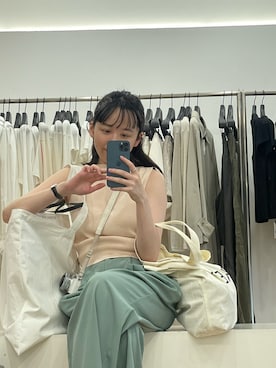 「勝田里奈」｜「アイテム（パンツ）」を使った、勝田里奈さん（レディース・161cm）の夏コーディネート