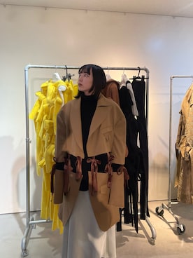 「勝田里奈」｜「アイテム（ジャケット/アウター）」を使った、勝田里奈さん（レディース・161cm）の春コーディネート