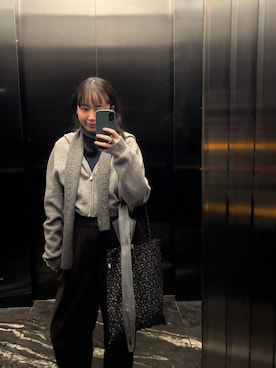 「アイテム（マフラー）」を使った、勝田里奈さん（レディース・161cm・20代）の秋コーディネート