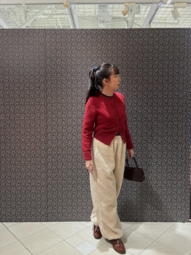 「アイテム（ローファー）」を使った、勝田里奈さん（レディース・161cm・20代）の冬コーディネート