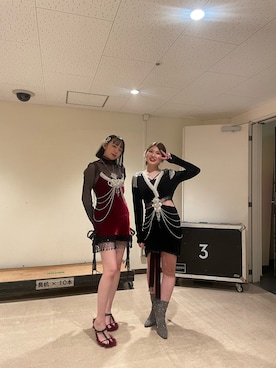 「勝田里奈」｜「アイテム（ワンピース/ドレス）」を使った、勝田里奈さん（レディース・161cm）の冬コーディネート