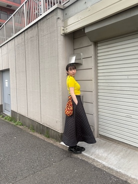 「キルティング」｜勝田里奈さん（レディース・160cm）の春コーディネート