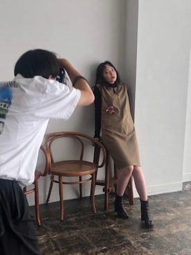 「勝田里奈」｜「アイテム（ブーツ）」を使った、勝田里奈さん（レディース・161cm）の夏コーディネート