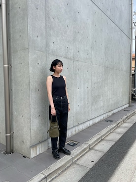 「勝田里奈」｜「アイテム（ローファー）」を使った、勝田里奈さん（レディース・161cm）の秋コーディネート