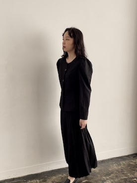 「勝田里奈」｜「アイテム（パンプス）」を使った、勝田里奈さん（レディース・161cm）の冬コーディネート