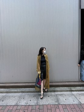 「勝田里奈」｜「アイテム（トートバッグ）」を使った、勝田里奈さん（レディース・161cm）の夏コーディネート