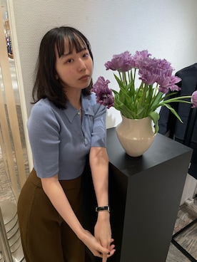 「勝田里奈」｜「アイテム（パンツ）」を使った、勝田里奈さん（レディース・161cm）の春コーディネート